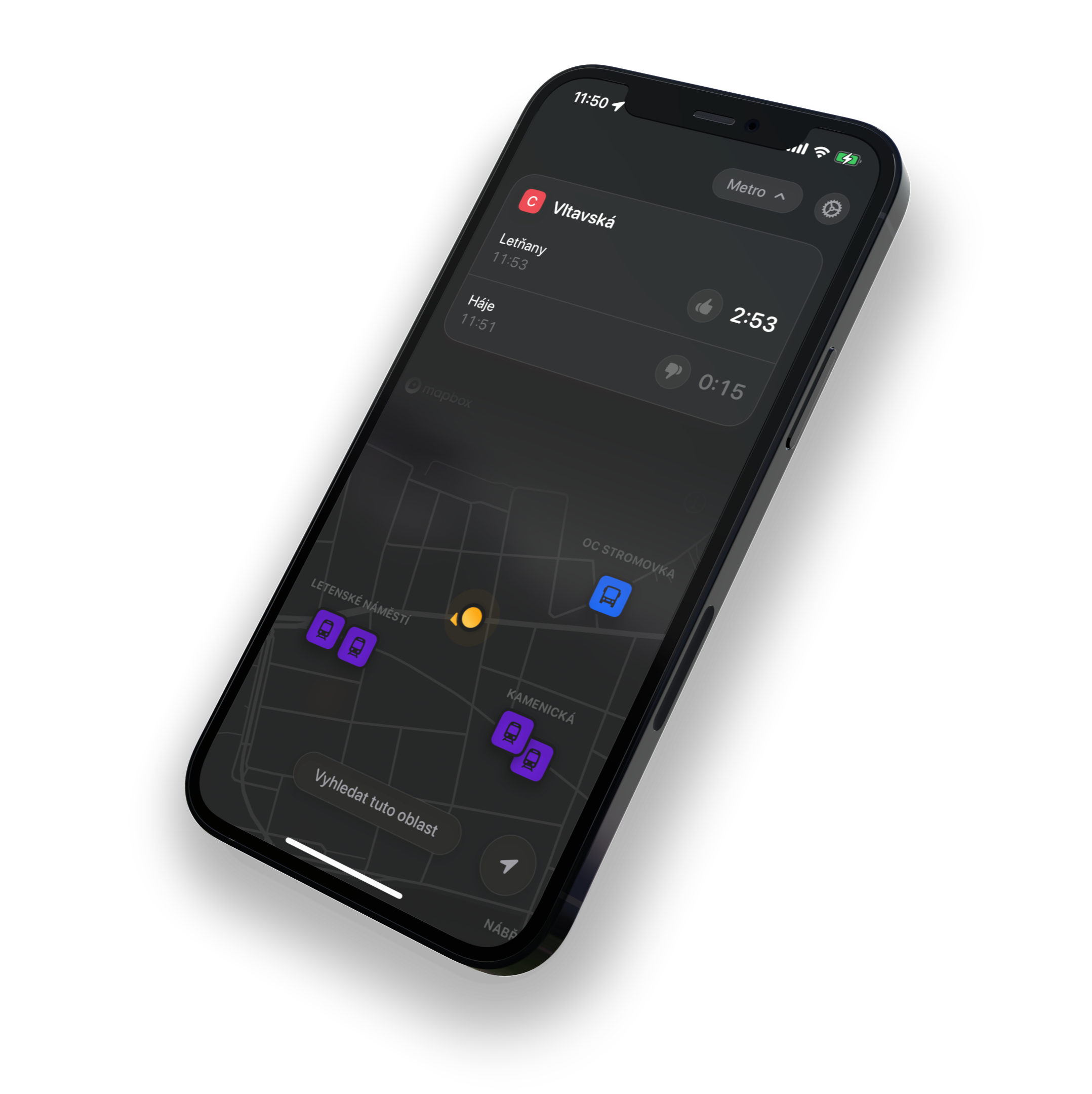 Tramoji app on iPhone